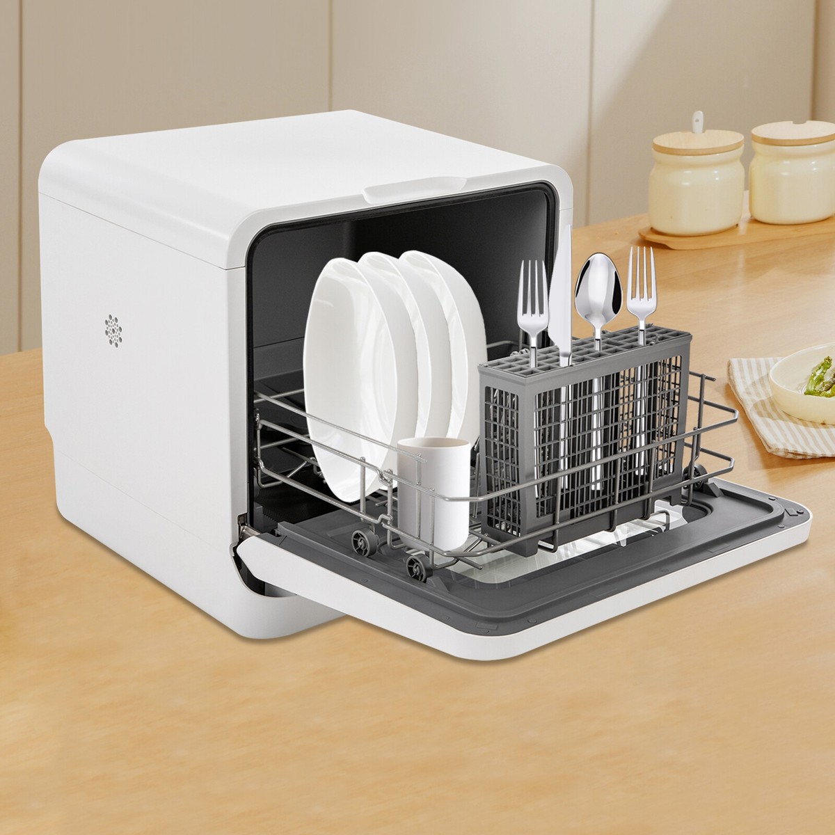 Portable Compact Countertop Mini Dishwasher with Water Tank Leak