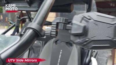 UTV Black CNC Rear View Side Mirror Set W/ 1.7"-2" Clamp Roll Cage For Can Am Ma - Foto 5