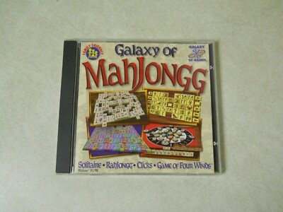CD-Rom PC Video Game Galaxy of Mahjongg Ancient Chinese Game Solitare Four Winds