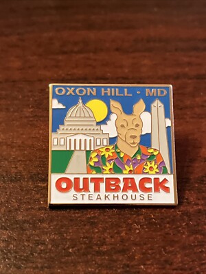 Outback Steakhouse Oxon Hill Maryland Kangaroo Lapel Hat Pin