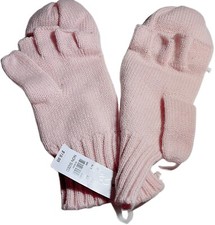 New York  Co-  One-Sized Mittens/Gloves with finger holes  -Pink- NEW WITH TAGS 