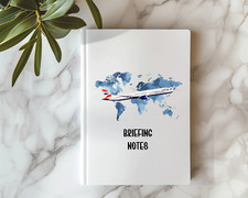 Personalised British Airways Plane Notepad Notebook Pilot Cabin Crew Aviation