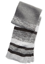 95 Alfani Men Gray Striped Knit Acrylic Casual Winter Shawl Warm Muffler Scarf