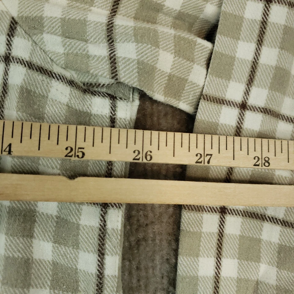 Camisa Beretta Para Hombre Extra Grande Marrón Verde Blanco A Cuadros Abotonada Manga Larga Foto 4 de 4