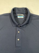 PGA Tour Airflux Men's Polo Size XL Dark Blue Short Sleeve Golf Shirt