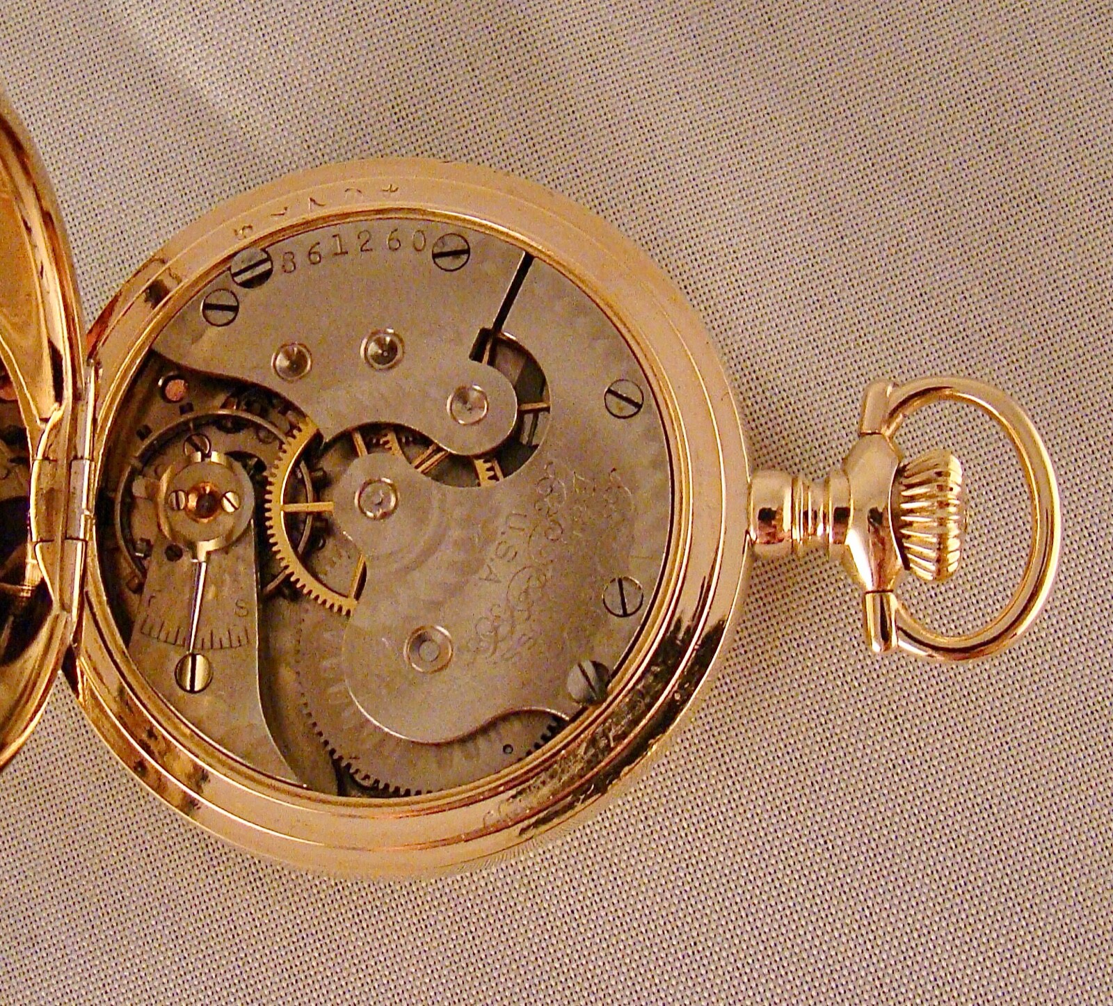 U.S. Watch Co. (Waltham, Mass) Grade Betsy Ross Pocket Watch image 1