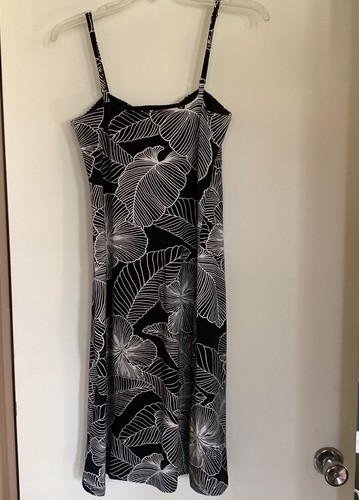 Tommy Bahama schwarz weiß Blumen tropisch Sommerkleid Kleid Damen Small S - Bild 5 von 9