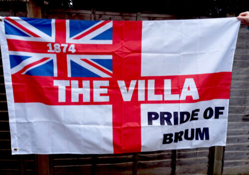Aston Villa Flag 5ft by 3ft - Chemise écharpe badge affiche  - Photo 1/1