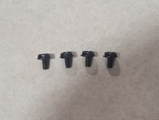 LOT OF 4 COMPUTER ATX POWER SUPPLY or CASE HEXAGON SCREWS 6-32 x 6mm BOLTS BLACK