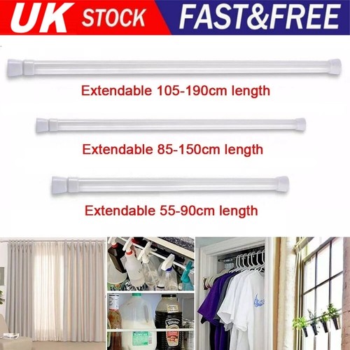 Spring Loaded Extendable Telescopic Net Voile Tension Curtain Rail Pole Net Rod - Picture 4 of 14