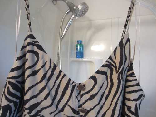 NWT women's dressy tank top Crescent Size L zebra pattern - Picture 2 of 12