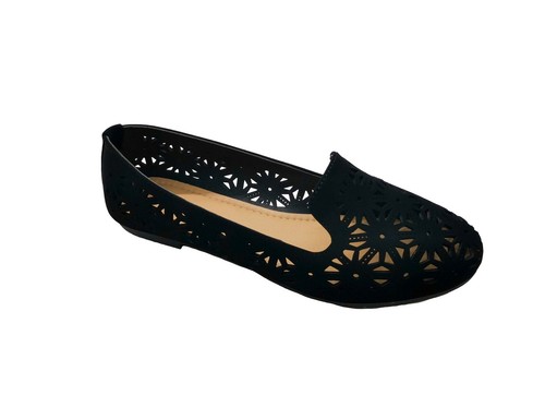 Women's Slip On Ballet Flats Classic Casual Comfort Perforated Loafers Shoes - Picture 10 of 34