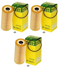 Set of 3 Engine Oil Filters Mann for VW Golf Jetta 1.9 L4 Passat 2.0 L4 Diesel