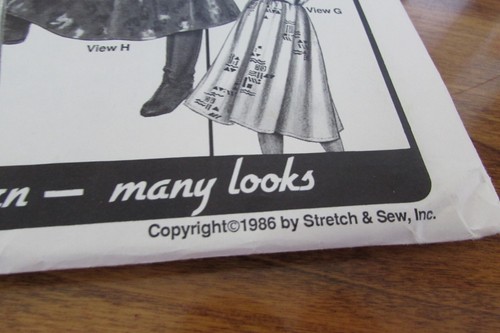 1986 STRETCH SEW The Traveler dress, skirt, blouse sew pattern BUST SIZES 30-46 - Picture 6 of 7
