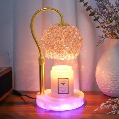 Candle Warmer Lamp with Timer - Dimmer Electric Candle Lamp Warmer with RGB 