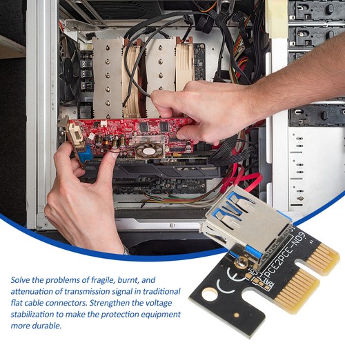 Riser Karten Computer Teile Adapter Karten PCI- E 1X Zu 16X Konverter - Bild 11 von 12