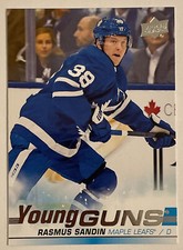 19/20 UD Series 1 Young Guns Rasmus SANDIN RC #222 Toronto MAPLE LEAFS SP Rookie