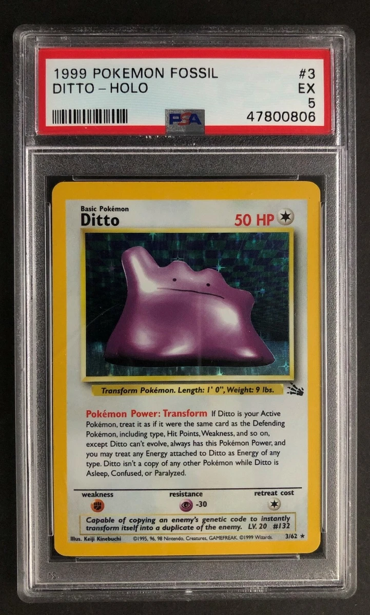 Pokémon TCG Fossil Ditto Holo RARE #3/62