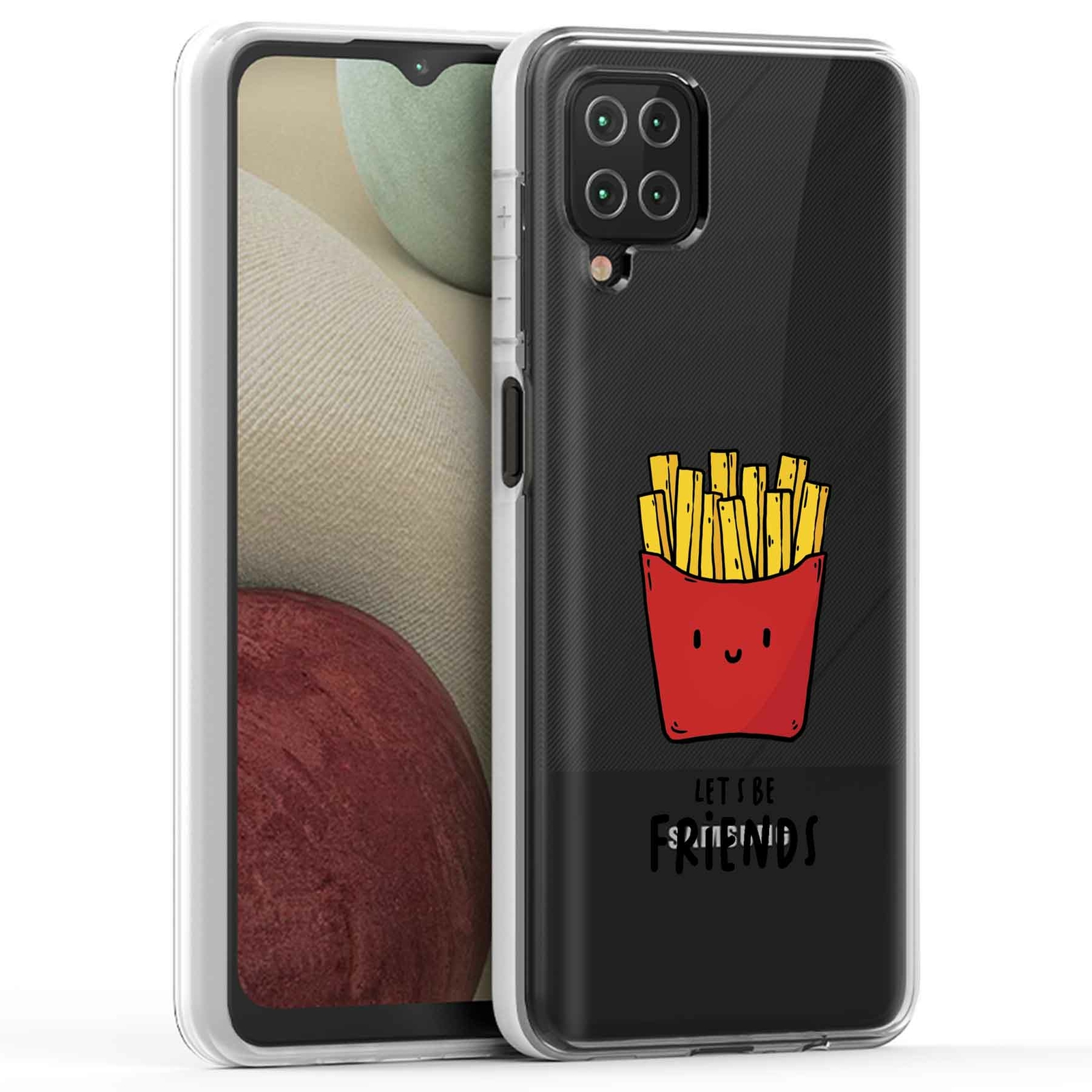 Phone Case Cover for Samsung Galaxy A12,Friends Fries clear Print, USA