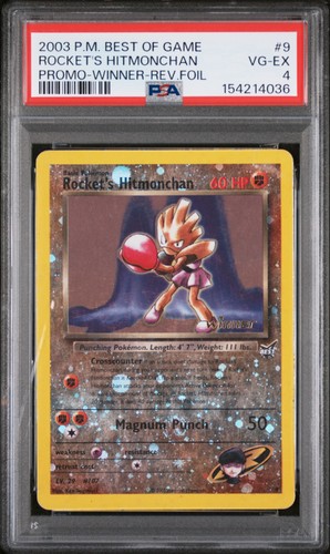 Rocket's Hitmonchan graded PSA 4 for sale on eBay