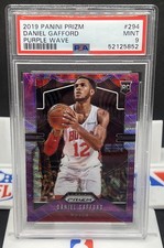2019-20 Panini Prizm Purple Wave PSA 9 Daniel Gafford Rookie Card RC 294 Mavs SP