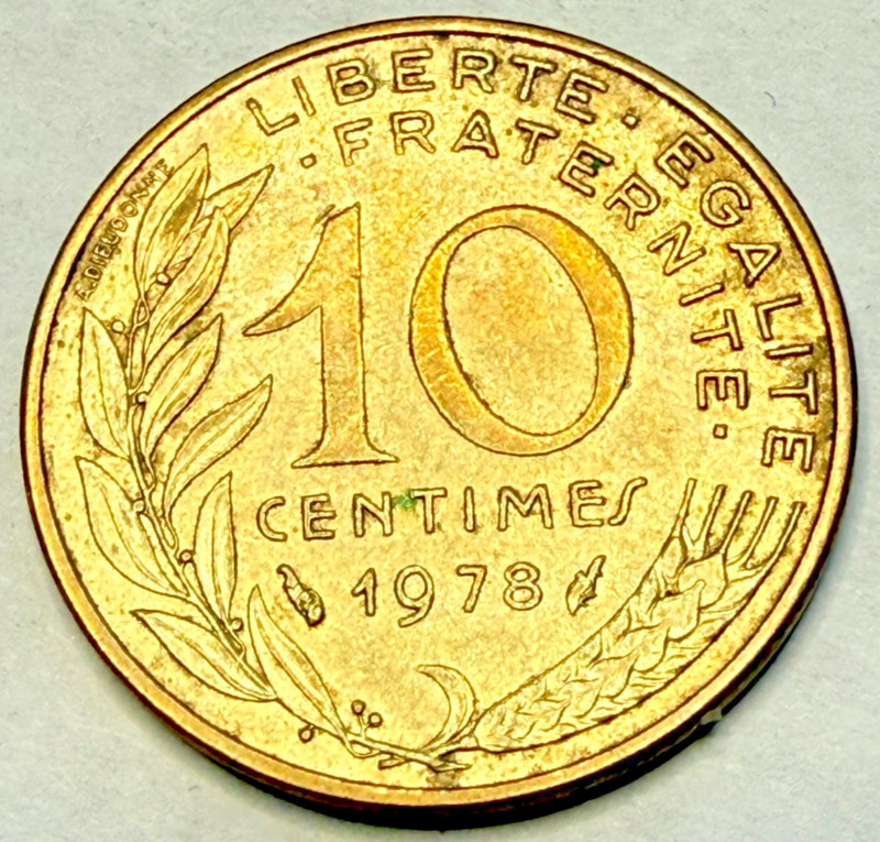 1978 France 10 Centimes Strong Details