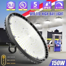 150W UFO LED High Bay light Commercial Warehouse Garage Lamp Adjustable 3K/4K/5K