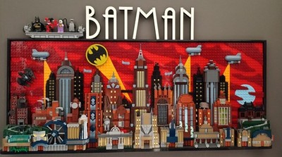 MOC 76271 Gotham City Skyline 4210 Stück Minifiguren LED Licht Kit ohne Karton