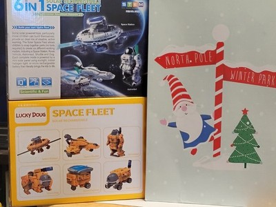  STEM :6 in 1 Solar Rechargeable Space Fleet Robots Learning Kit Science DIY 
