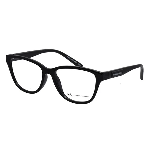 Armani Exchange AX 3111U 8158 Black Plastic Cat Eye Eyeglasses 54mm