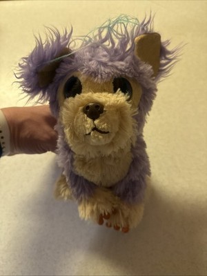 Little Live Pets Scruff A Luvs Cutie Cuts Purple Puppy Dog 8  Plush Moose Toys