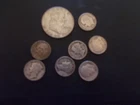 Silver Coins (1) Franklin Half (7) Dimes