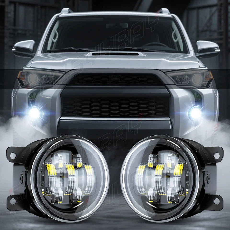 For 2005-2019 Nissan Frontier Front Bumper LED Fog Lights Driving Lamps - Image 2 of 4