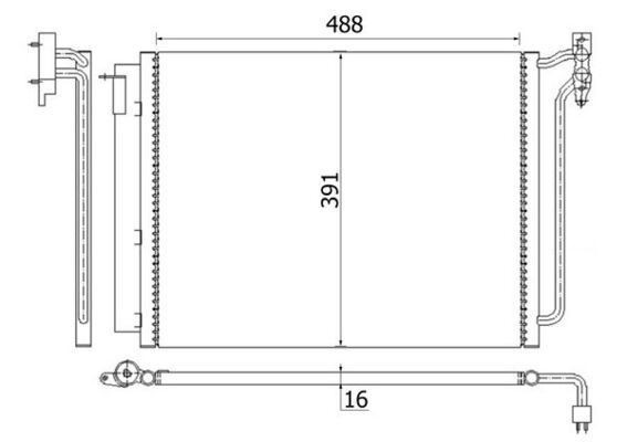 MAHLE AC 311 001S CONDENSER AIR CONDITIONING