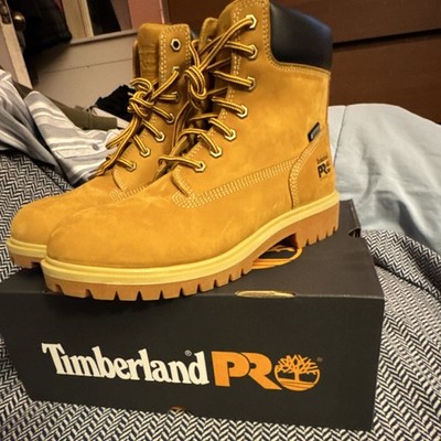 Timberland PRO Direct Attach 6'' Soft Toe Waterproof Work Boots Size 9 Wide Wheat