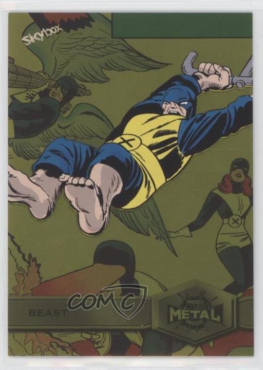2022 Upper Deck Marvel Metal Universe Spider-Man Yellow Light FX Beast #107 o1h