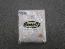 2 Pack JAKE & CO White Cotton Crew Neck T-Shirts Men Sizes 2XLT 90s NEW