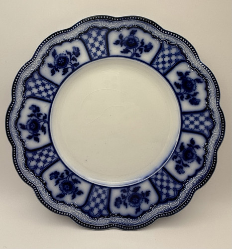 Antique Flow Blue "Melbourne" Luncheon Plate by WH Grindley, England - Picture 1 of 5