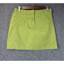 Vintage J.Crew Preppy Green Cotton Ripstop Utility Mini Skirt Womens Size 4 EUC