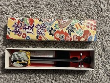 Shamisen String Musical Instrument Japanese Netsuke Snakeskin Okinawa Ryukyu S19