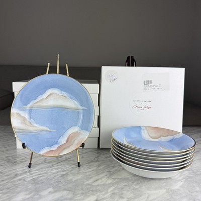 Jonathan Hansen X Marie Daage Ciels Bleus Soup Bowl Limoges Porcelain Paris 7.5''