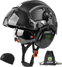 Hard Hat Safety Helmet with Visor and Ear Muffs Men Women Vented Work Hardhat AN
