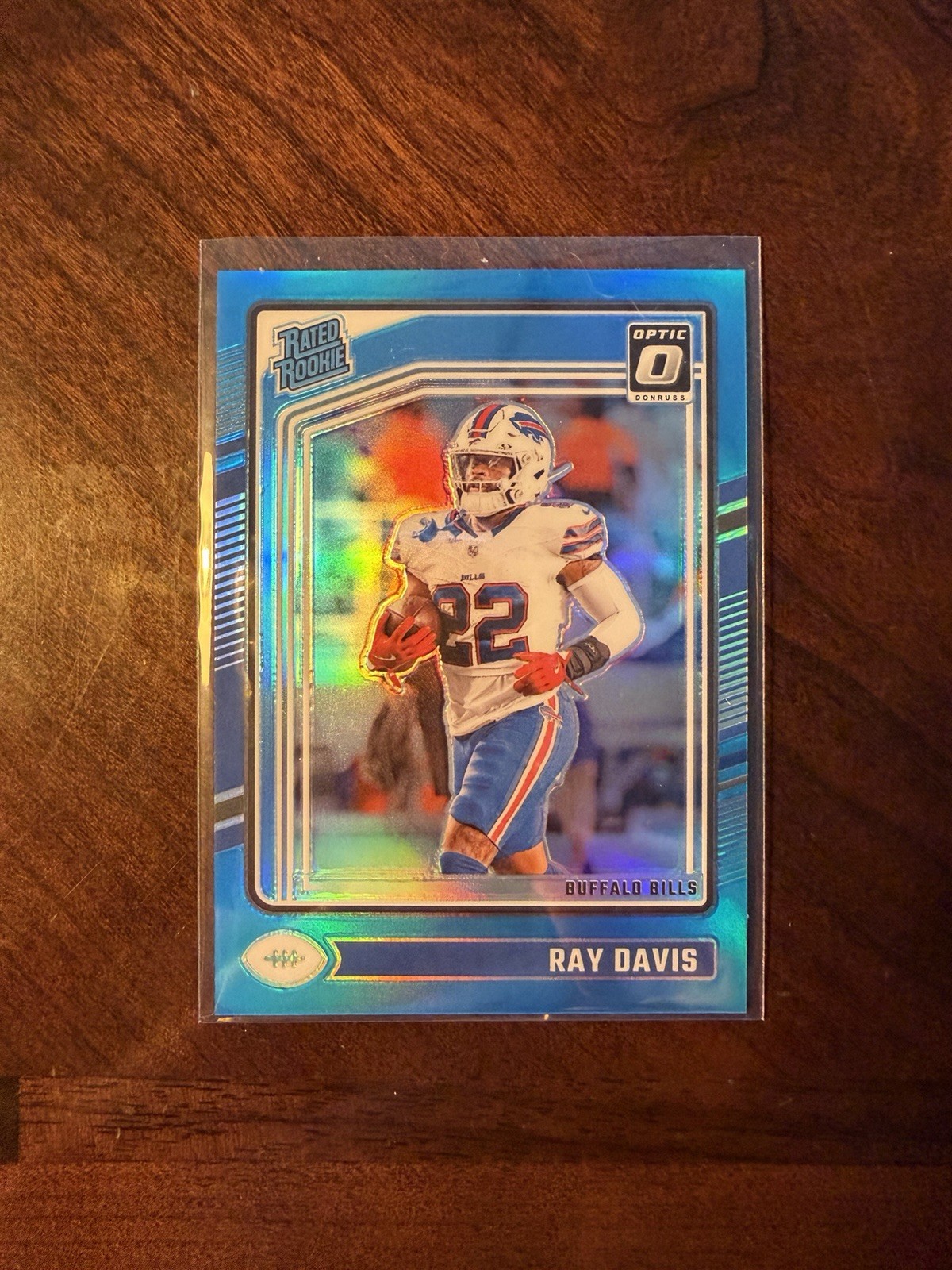 2024 Donruss Optic Ray Davis Aqua /299 Rated Rookie #283 Buffalo Bills