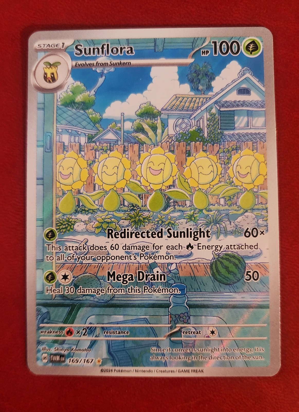 Sunflora 169/167 Sv06: Twilight Masquerade Holo Pokemon card FRESH NM