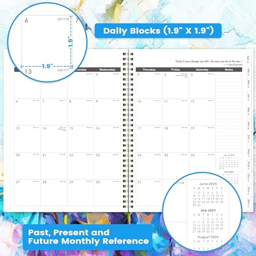 Monatsplaner/Kalender - 2 Jahre Monatsplaner 2025-2027, 9" x 11", Juli - Bild 4 von 8
