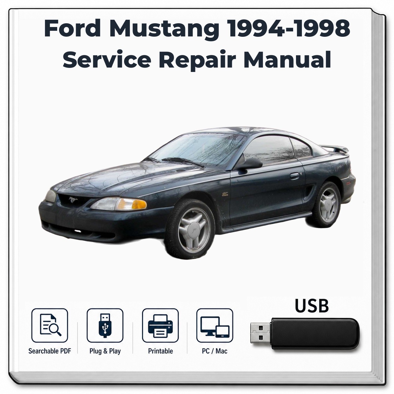 Ford Mustang 1994-1998 Service Manual USB