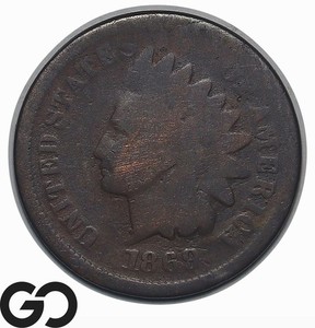1869/9 Indian Cent Penny *Mint Error Re-Punch Date* Sought After in all Grades!