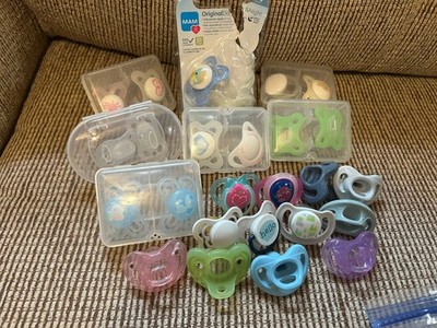 Mixed Lot of 25 Pacifiers pacis 0-6M  Nuk Mam New Used