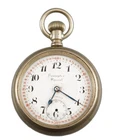 Antique Swiss Fake 23j Railroad Pocket Watch Movement 548 Illinois Nickel Case