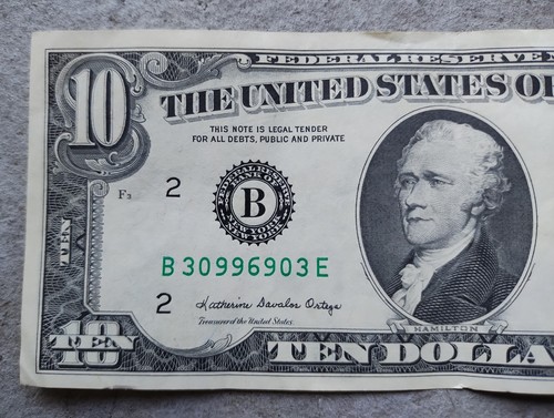 1985 $10 TEN DOLLAR BILL FEDERAL RESERVE NOTE NEW YORK NY VINTAGE OLD CURRENCY - Picture 2 of 8